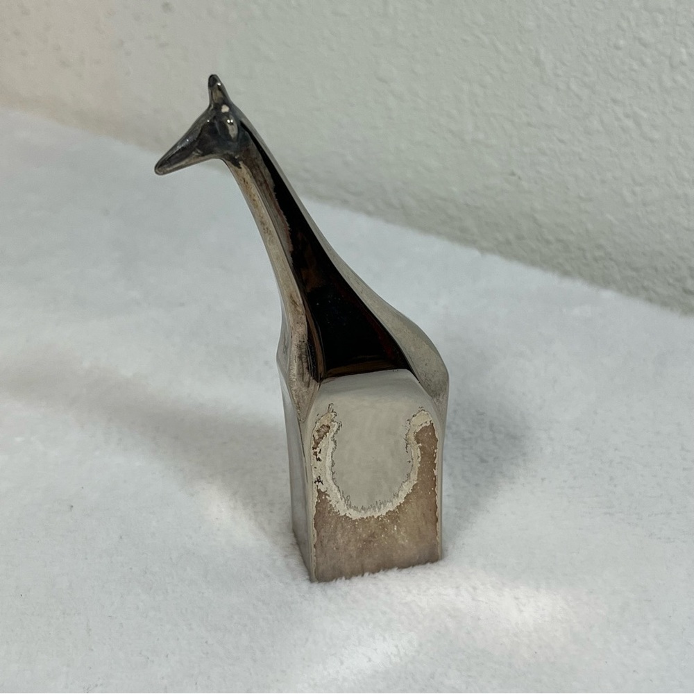Vintage 1970s DANSK Gunnar Cyren Silver Plated Giraffe **TARNISHED**